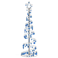 Albero di Natale a LED con Palline 120 LED Bianco Caldo 180 cm 3318582