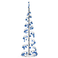 Albero di Natale a LED con Palline 120 LED Bianco Caldo 180 cm 3318582