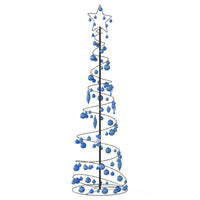 Albero di Natale a LED con Palline 120 LED Bianco Caldo 180 cm 3318582