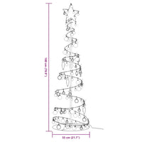 Albero di Natale a LED con Palline 120 LED Bianco Caldo 180 cm 3318582