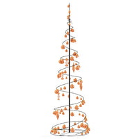 Albero di Natale a LED con Palline 120 LED Bianco Caldo 180 cm 3318584