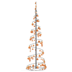 Albero di Natale a LED con Palline 120 LED Bianco Caldo 180 cm 3318584