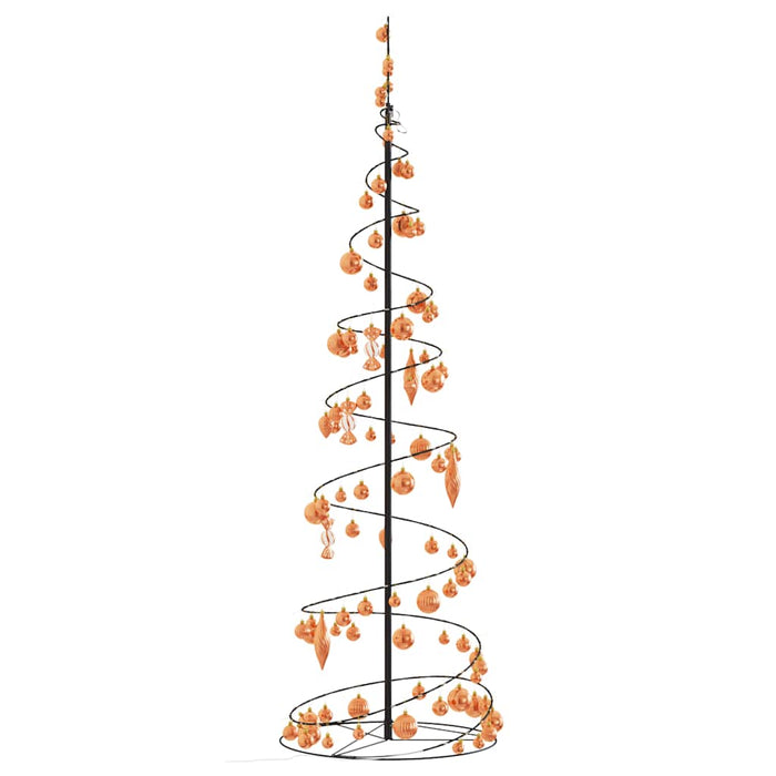 Albero di Natale a LED con Palline 120 LED Bianco Caldo 180 cm 3318584