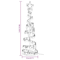Albero di Natale a LED con Palline 120 LED Bianco Caldo 180 cm 3318584