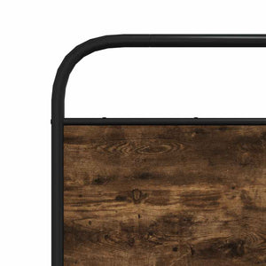 Giroletto senza Materasso in Metallo-Struttura Letto Rovere Fumo 193x203 cm 285010