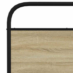 vidaXL Giroletto senza Materaso in Metallo Rovere Sonoma 180x200 cm