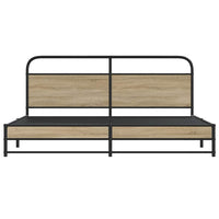 Giroletto senza Materasso in Metallo-Struttura Letto Rovere Fumo 200x200 cm 746320