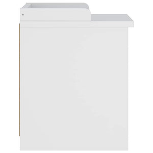 Panca da Corridoio SANDNES Bianca 45x40x50 cm in Legno di Pino 4010444