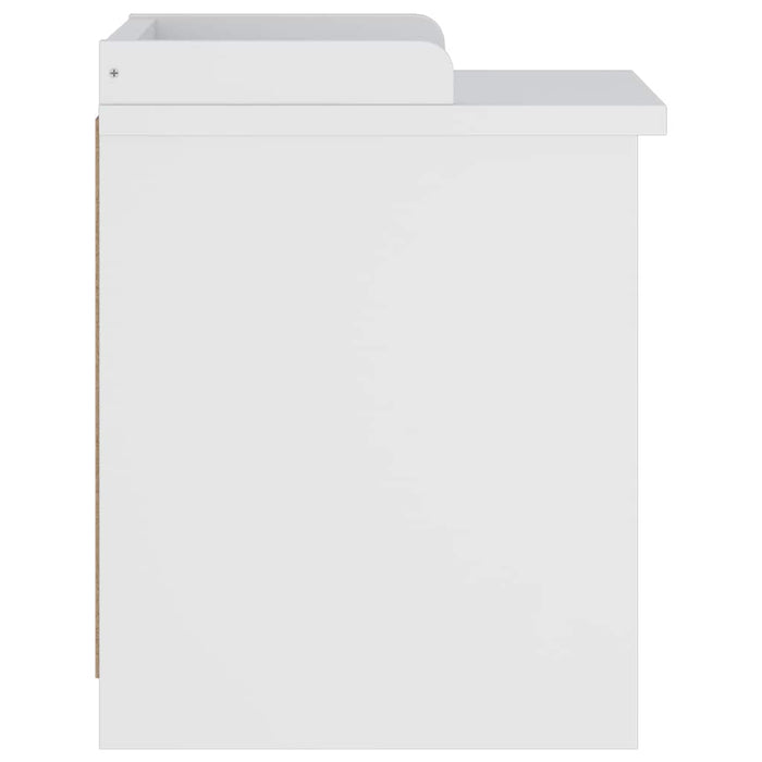 Panca da Corridoio SANDNES Bianca 45x40x50 cm in Legno di Pino 4010444