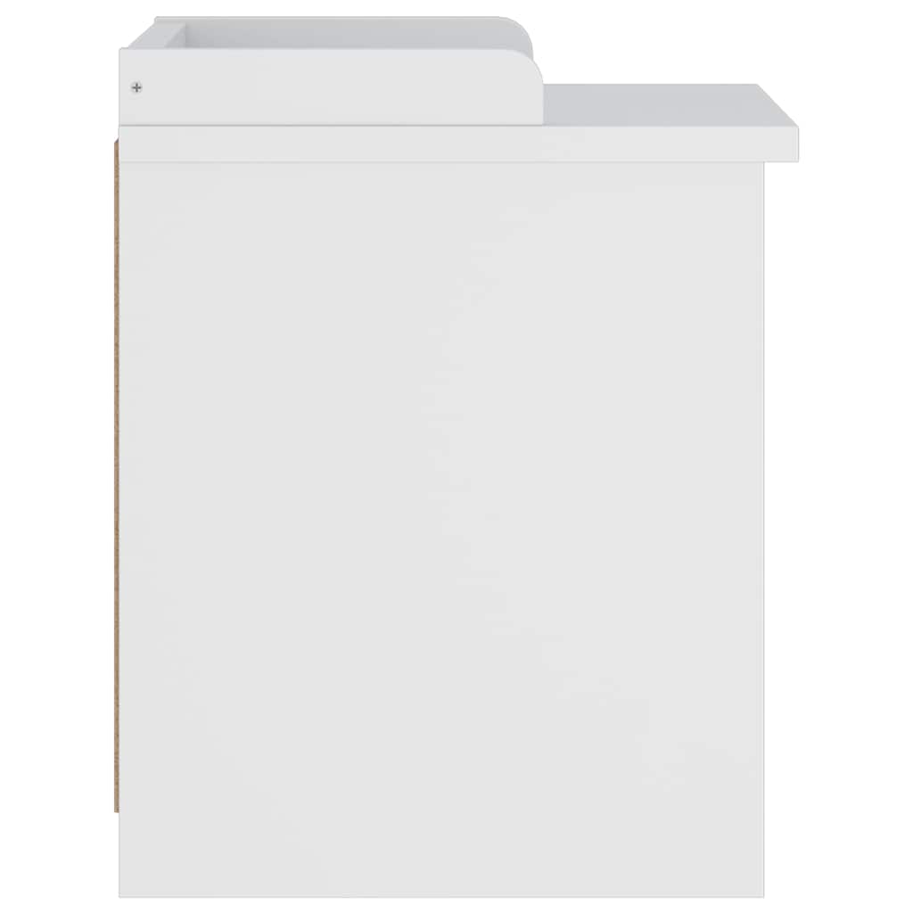 vidaXL Panca da Corridoio SANDNES Bianca 45x40x50 cm in Legno di Pino