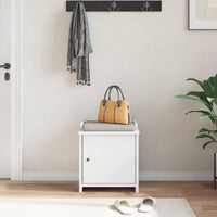 Panca da Corridoio SANDNES Bianca 45x40x50 cm in Legno di Pino 4010450