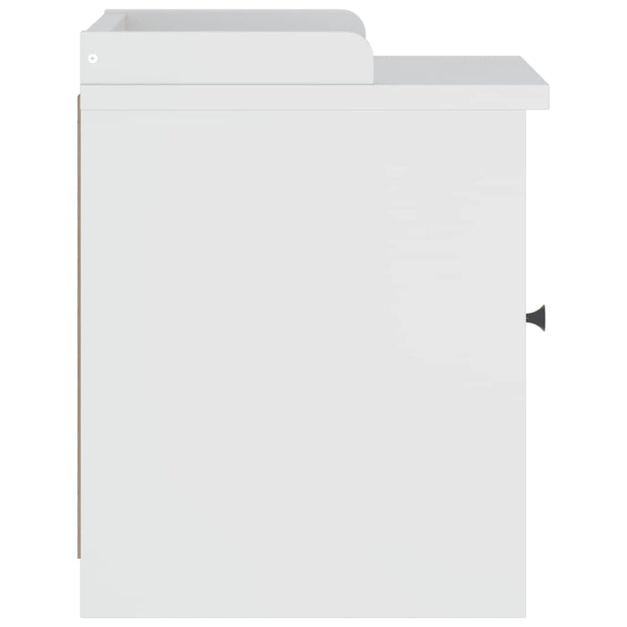 Panca da Corridoio SANDNES Bianca 45x40x50 cm in Legno di Pino 4010450