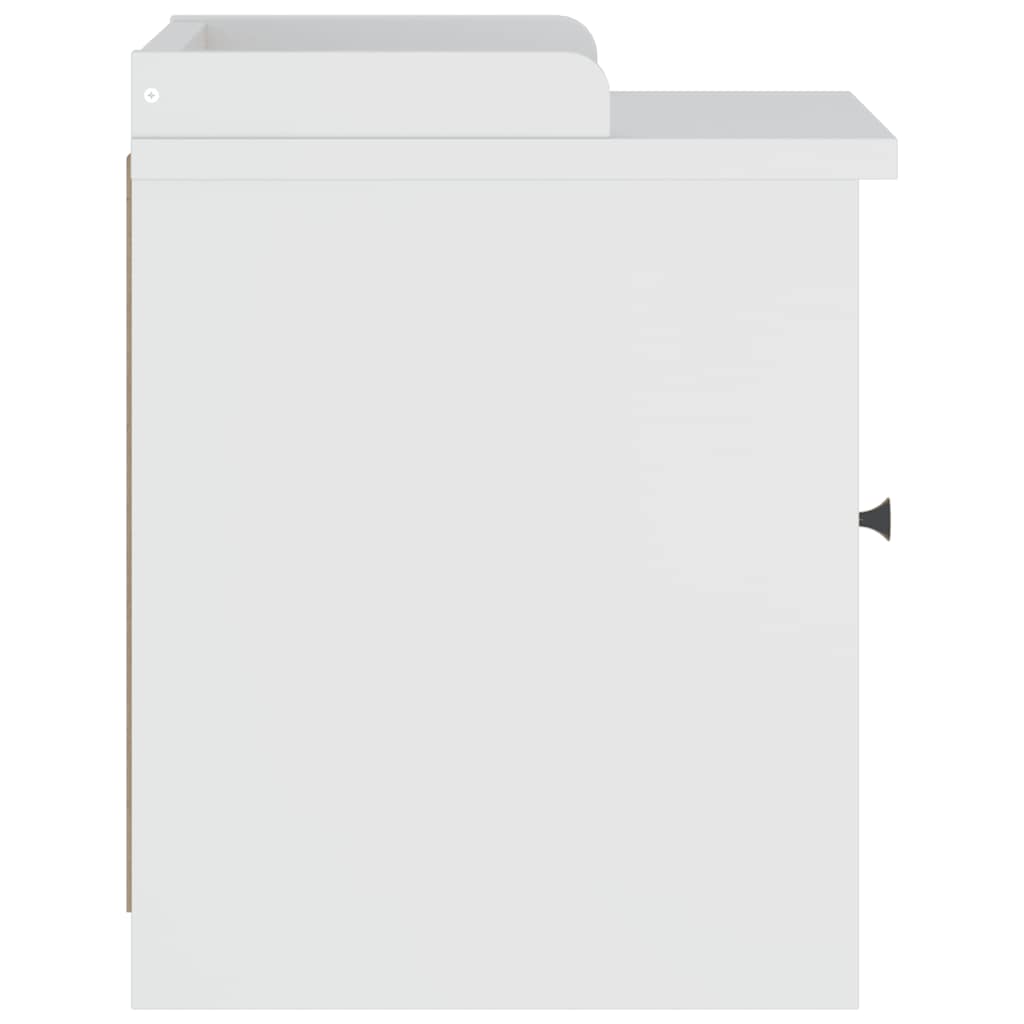 vidaXL Panca da Corridoio SANDNES Bianca 45x40x50 cm in Legno di Pino