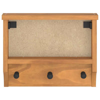 vidaXL Appendiabiti da Parete SANDNES 45x12x35 cm in Legno di Pino