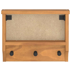 vidaXL Appendiabiti da Parete SANDNES 45x12x35 cm in Legno di Pino