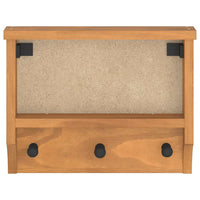 Appendiabiti da Parete SANDNES 45x12x35 cm in Legno di Pino 4010451