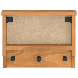 Appendiabiti da Parete SANDNES 45x12x35 cm in Legno di Pino 4010451