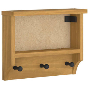 vidaXL Appendiabiti da Parete SANDNES 45x12x35 cm in Legno di Pino