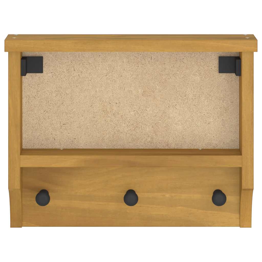 Appendiabiti da Parete SANDNES 45x12x35 cm in Legno di Pino 4010452