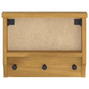 Appendiabiti da Parete SANDNES 45x12x35 cm in Legno di Pino 4010452
