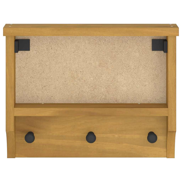 Appendiabiti da Parete SANDNES 45x12x35 cm in Legno di Pino 4010452