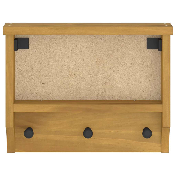 vidaXL Appendiabiti da Parete SANDNES 45x12x35 cm in Legno di Pino