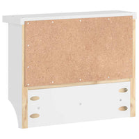 vidaXL Appendiabiti da Parete SANDNES Bianco 45x12x35 cm Legno di Pino