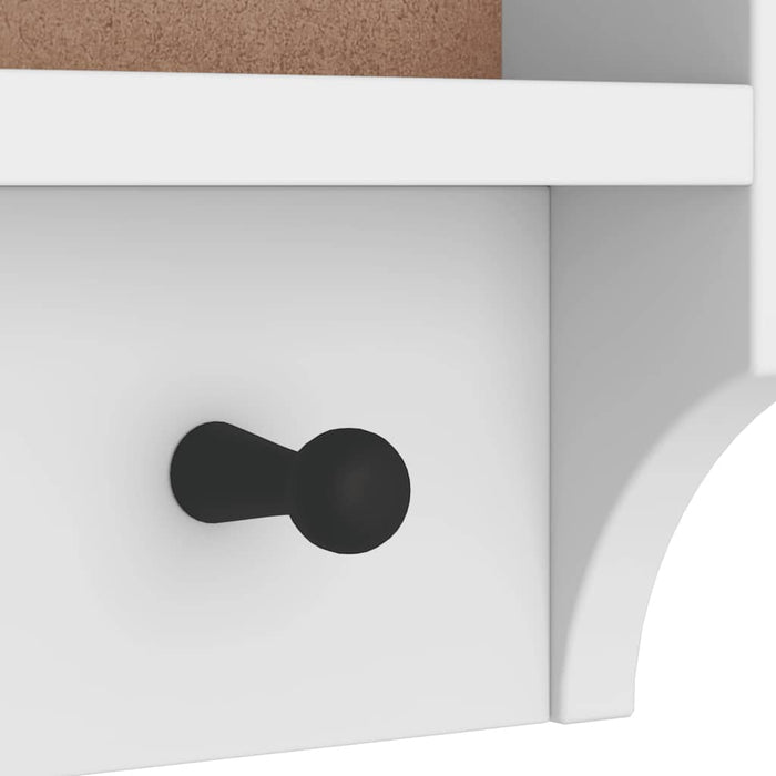 vidaXL Appendiabiti da Parete SANDNES Bianco 45x12x35 cm Legno di Pino