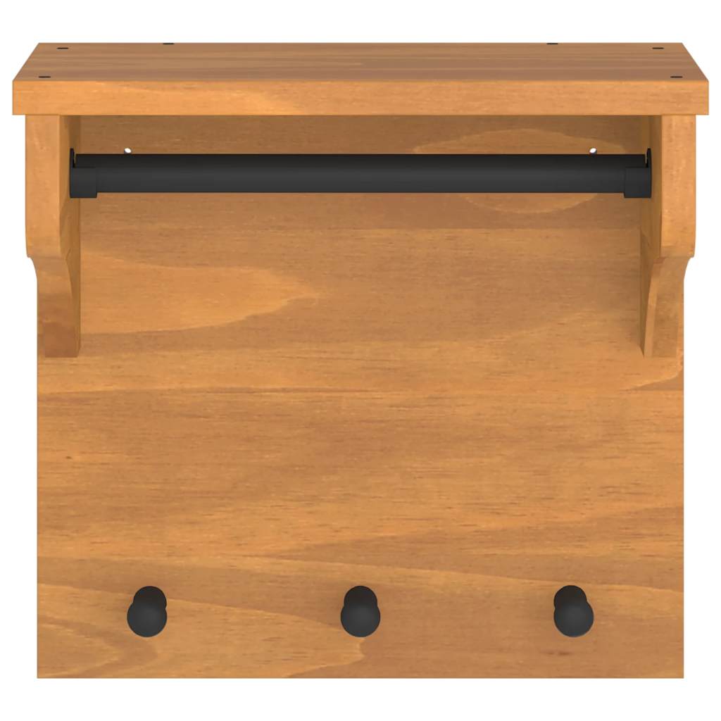 Appendiabiti da Parete SANDNES 43x30x42 cm in Legno di Pino 4010454