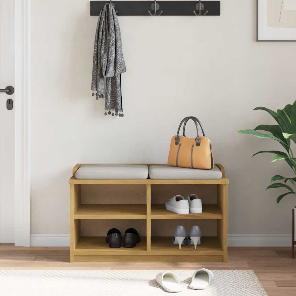 vidaXL Panca da Corridoio SANDNES 87x40x50 cm Legno Massello di Pino