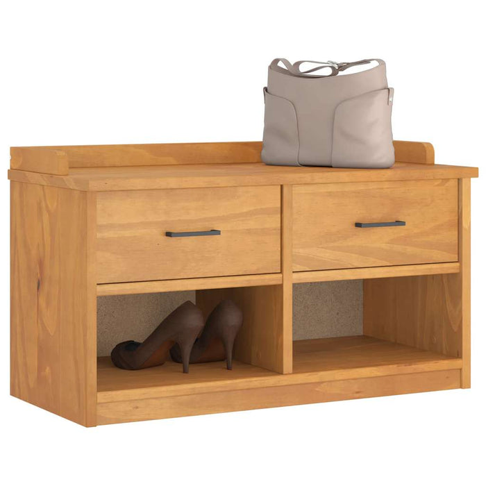 Panca da Corridoio SANDNES 87x40x50 cm Legno Massello di Pino 4010460