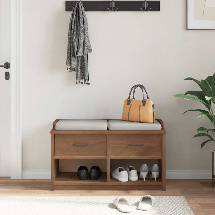 Panca da Corridoio SANDNES 87x40x50 cm Legno Massello di Pino