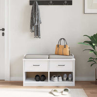 Panca da Corridoio SANDNES Bianca 87x40x50 cm in Legno di Pino