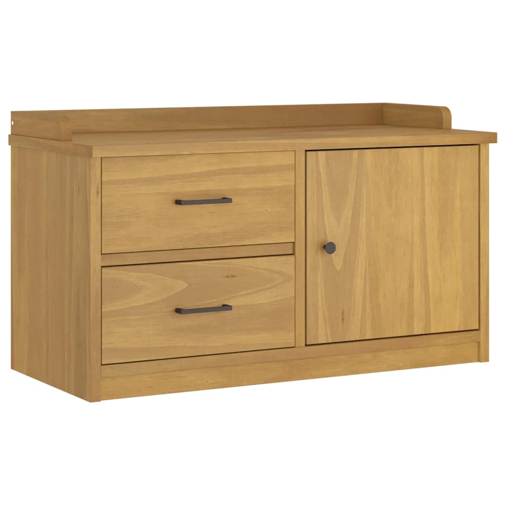 vidaXL Panca da Corridoio SANDNES 87x40x50 cm Legno Massello di Pino