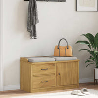 Panca da Corridoio SANDNES 87x40x50 cm Legno Massello di Pino 4010464