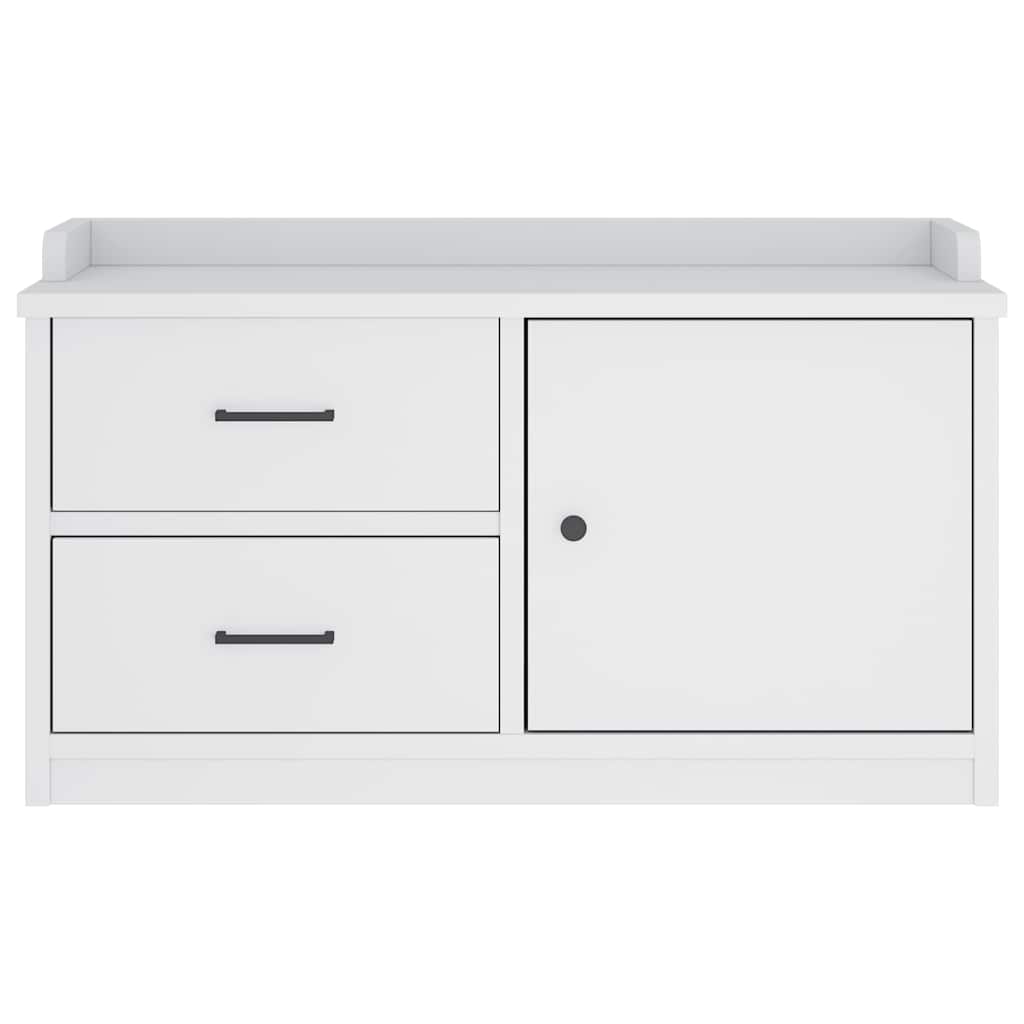 Panca da Corridoio SANDNES Bianca 87x40x50 cm in Legno di Pino 4010465