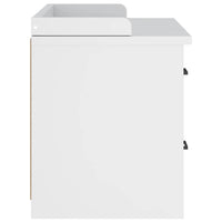 Panca da Corridoio SANDNES Bianca 87x40x50 cm in Legno di Pino 4010465