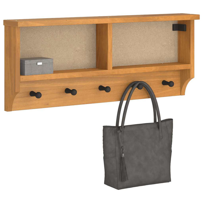 Appendiabiti da Parete SANDNES 87x12x35 cm in Legno di Pino 4010469