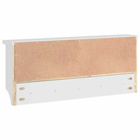 vidaXL Appendiabiti da Parete SANDNES Bianco 87x12x35 cm Legno di Pino