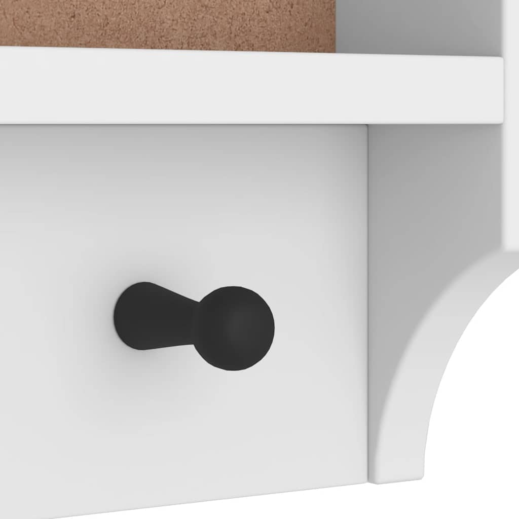 vidaXL Appendiabiti da Parete SANDNES Bianco 87x12x35 cm Legno di Pino