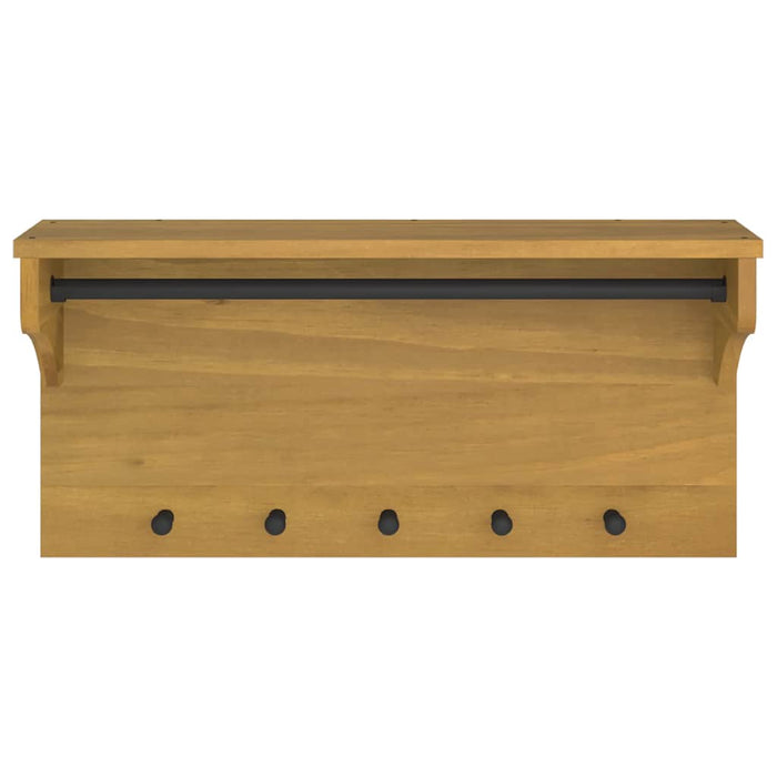 vidaXL Appendiabiti da Parete SANDNES 87x30x42 cm in Legno di Pino