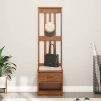 Albero da Ingresso SANDNES 45x40x159,5 cm in Legno di Pino