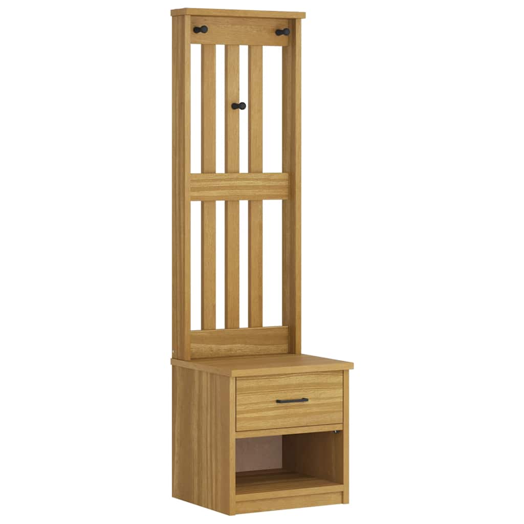 Albero da Ingresso SANDNES 45x40x159,5 cm in Legno di Pino 4010482