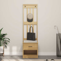 Albero da Ingresso SANDNES 45x40x159,5 cm in Legno di Pino 4010482