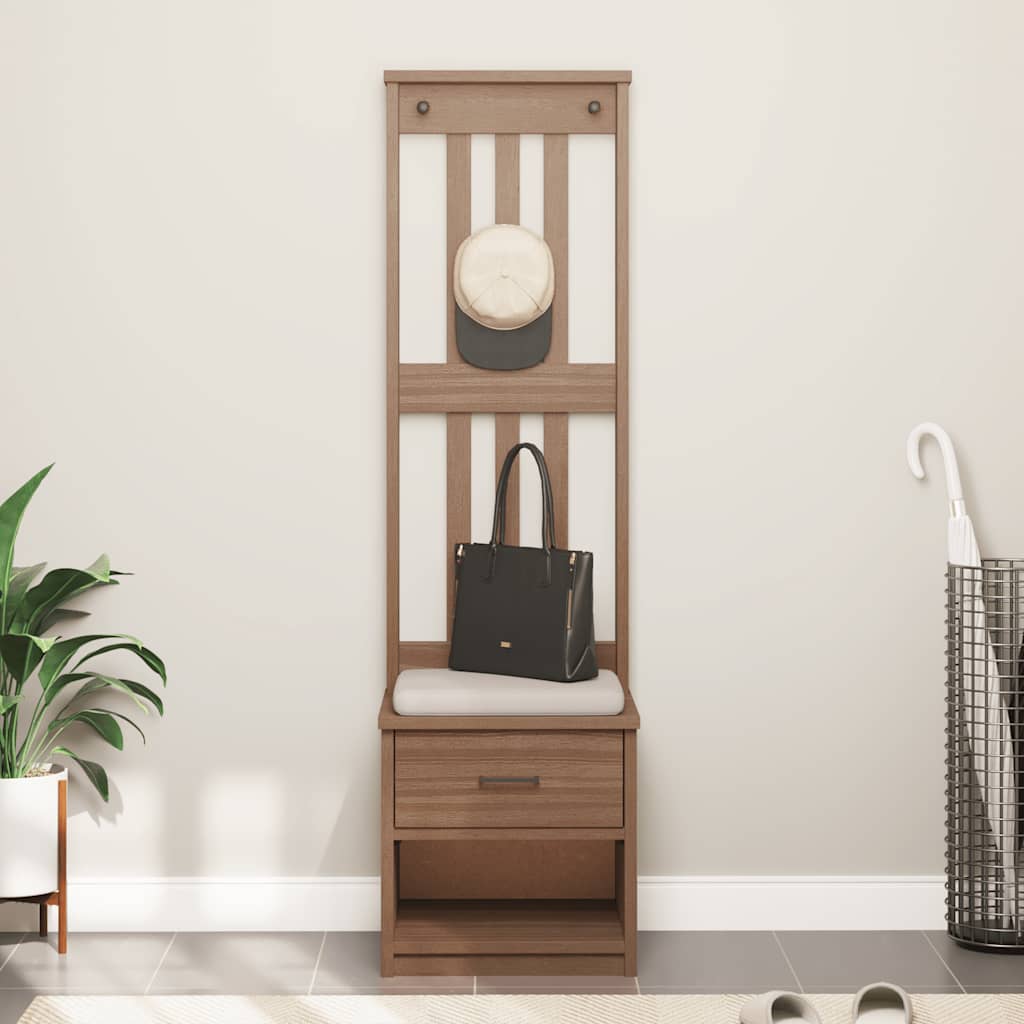 Albero da Ingresso SANDNES 45x40x159,5 cm in Legno di Pino