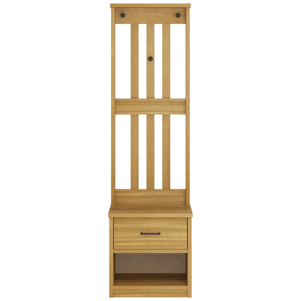 Albero da Ingresso SANDNES 45x40x159,5 cm in Legno di Pino 4010482