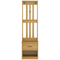 Albero da Ingresso SANDNES 45x40x159,5 cm in Legno di Pino 4010482