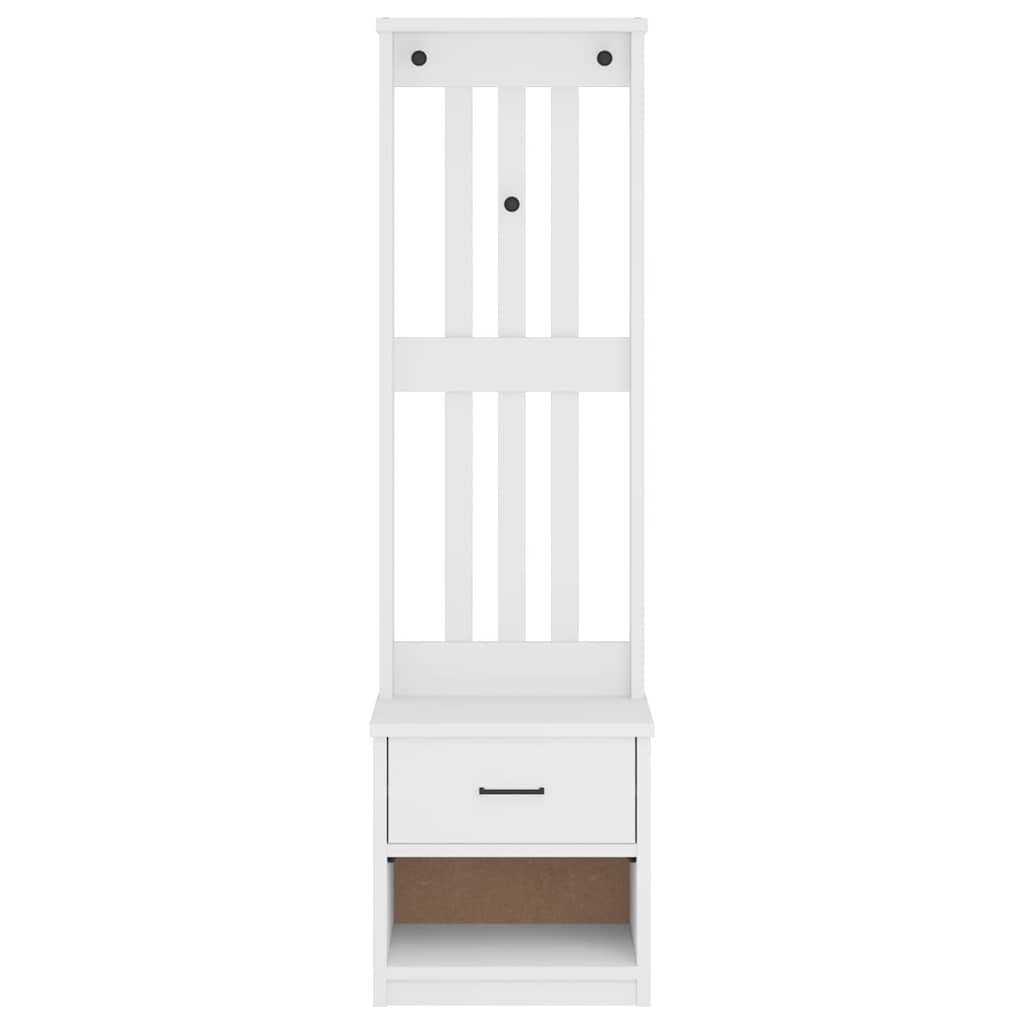 Albero da Ingresso SANDNES Bianco 45x40x159,5 cm Legno di Pino
