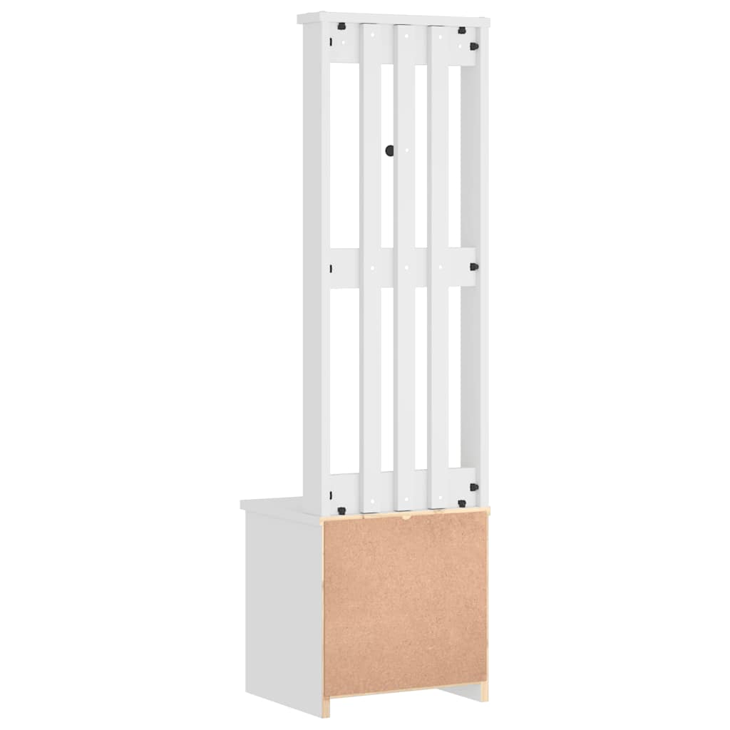 Albero da Ingresso SANDENS Bianco 45x40x159,5 cm Legno di Pino 4010486