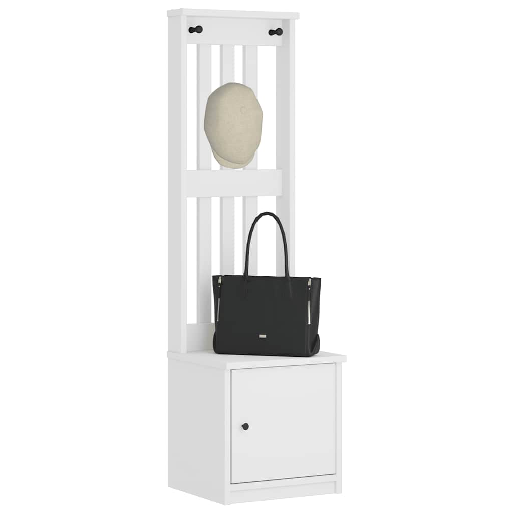 vidaXL Albero da Ingresso SANDNES Bianco 45x40x159,5 cm Legno di Pino
